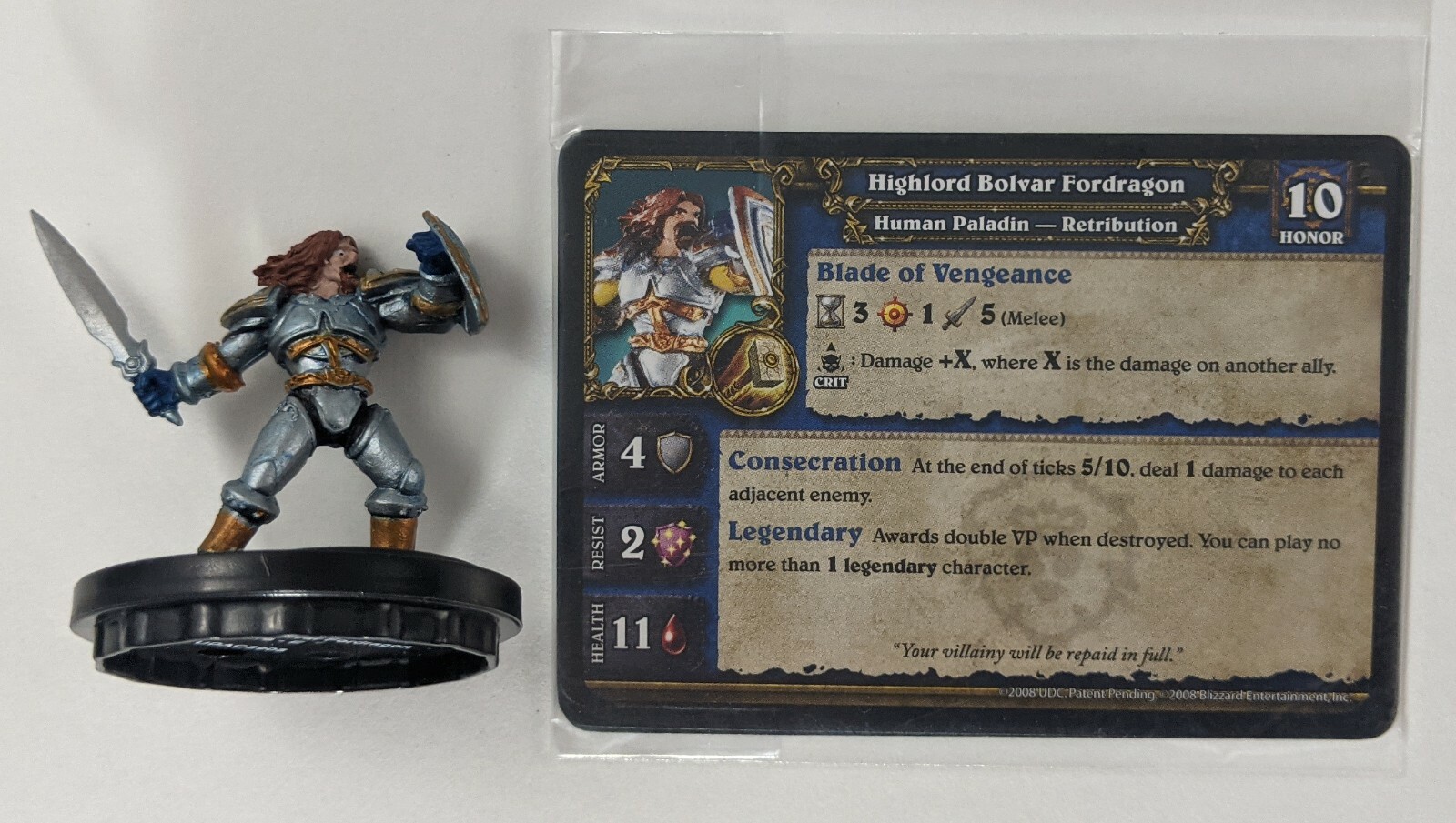 Highlord Bolvar Fordragon World of Warcraft Miniatures Figure WoW 