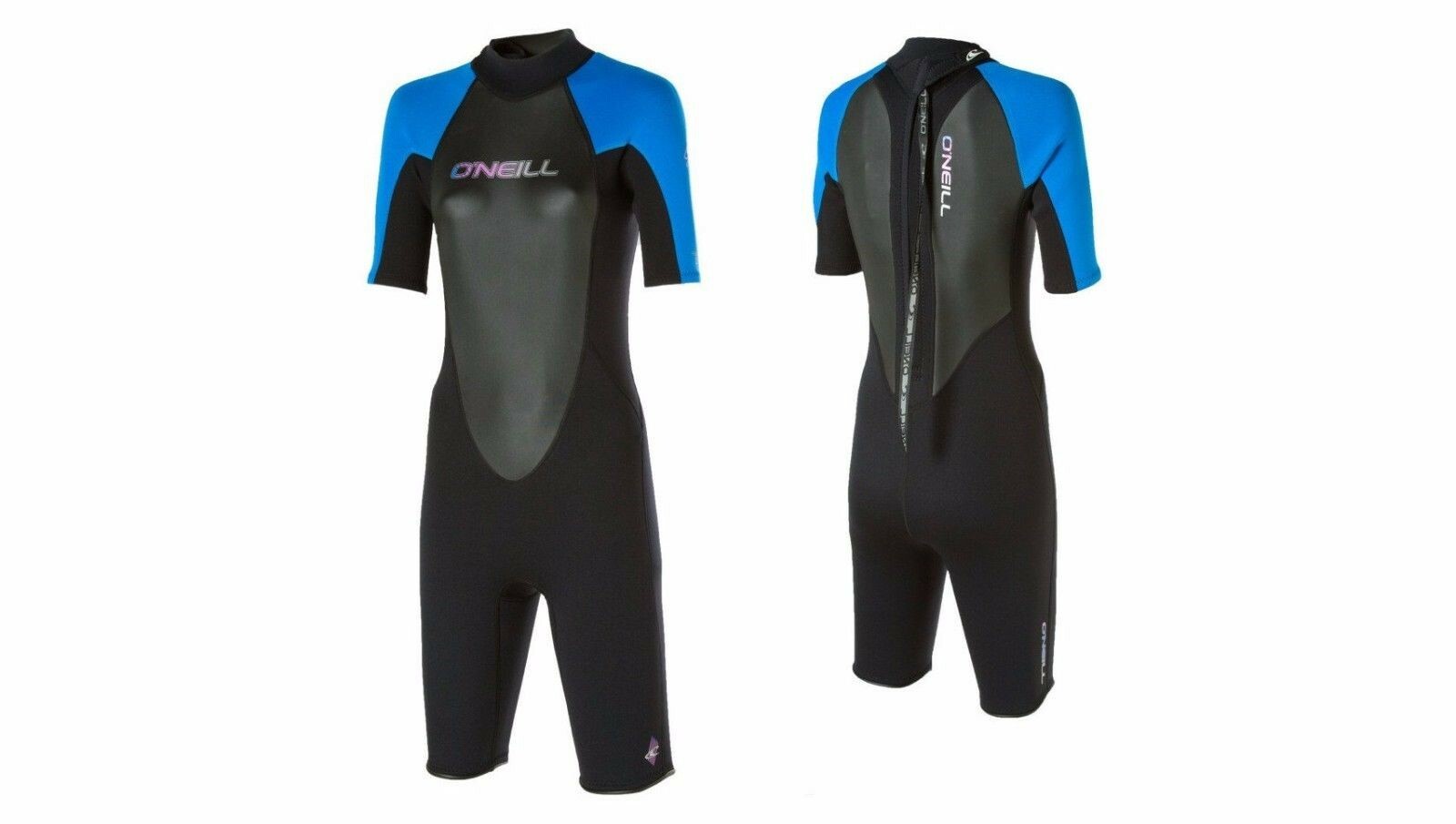 ONEILL WMS Womens Swimwear Reactor Spring 2mm Back Zip Black Wetsuit Size 8
