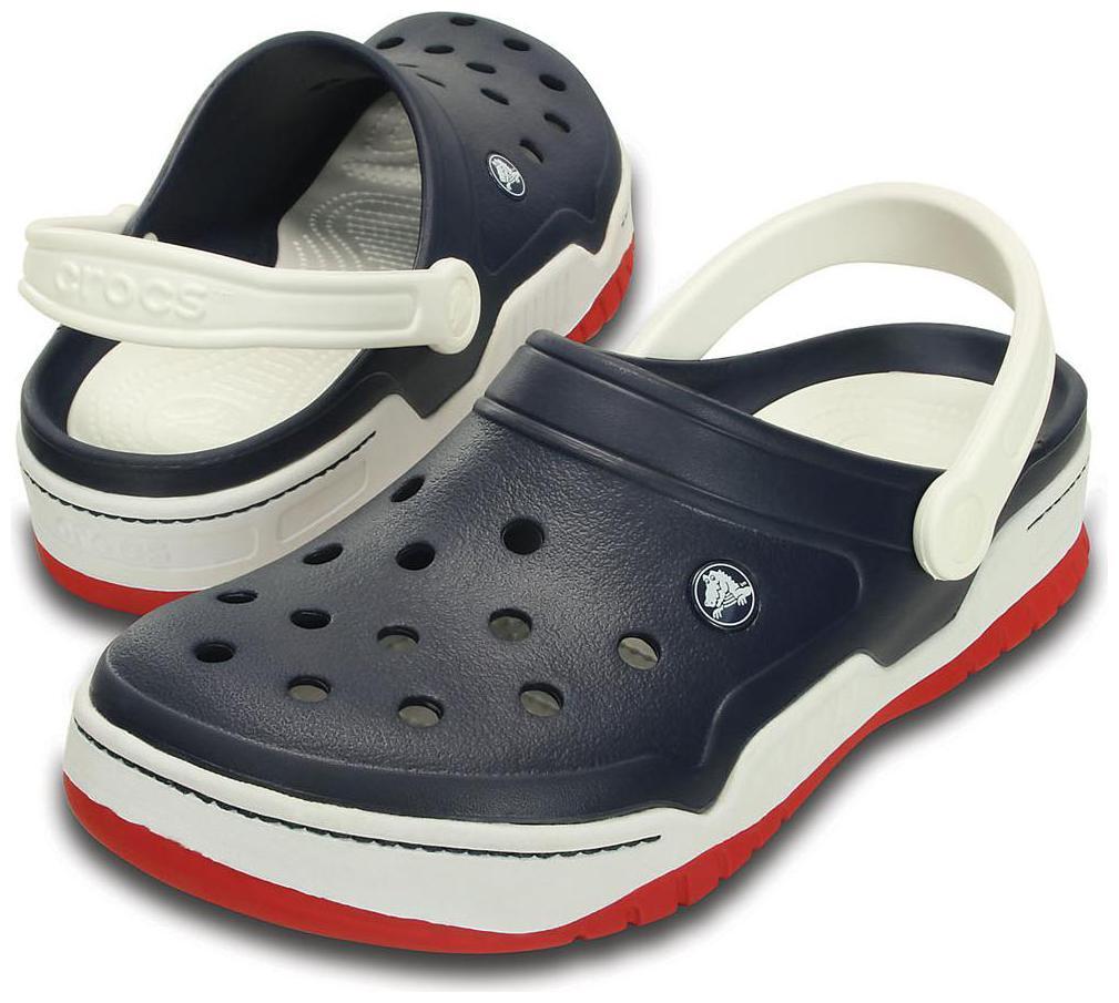 靴 hiro crocs front court clog 27cm NEW! CROCS FRONT COURT CLOGS Navy White Mens & Womens