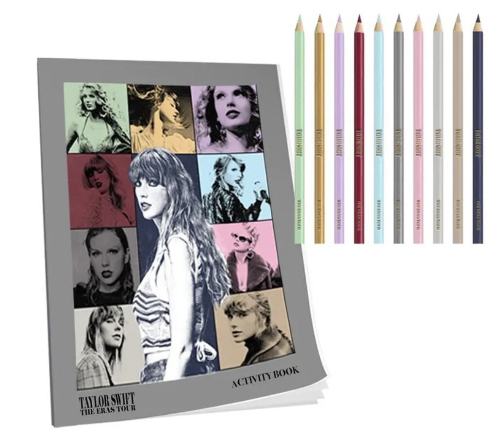 TAYLOR SWIFT THE ERAS TOUR ACTIVITY BOOK AND COLORED PENCILS