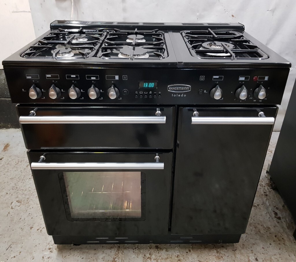 Rangemaster toledo 90 all gas black range cooker DELIVERY AVAILABLE