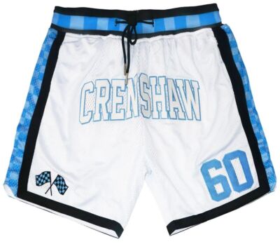 Nipsey Hussle Men's Headgear Classics Crenshaw Checkered Flag Basketball Shorts