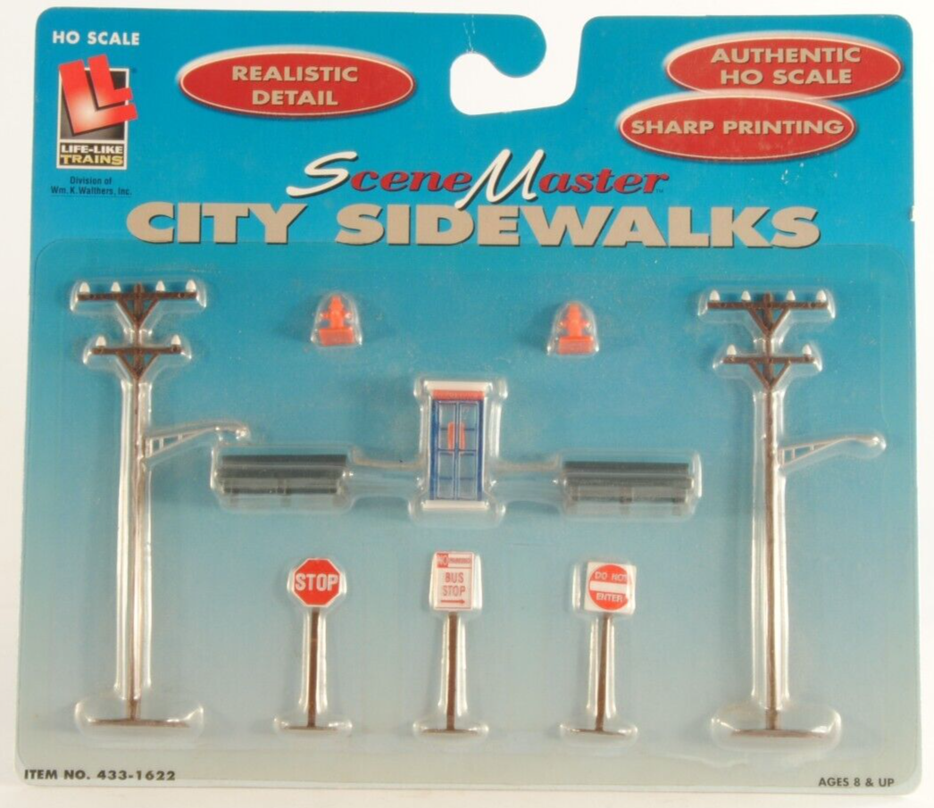 Walthers Life-Like Trains 433-1622 Set 10 accessori cittÀ per plastico H0 1:87