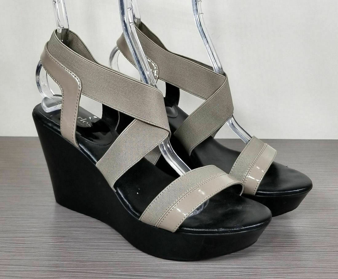 Charles David 'Feature' Wedge Sandal, Taupe, Womens Size 9.5