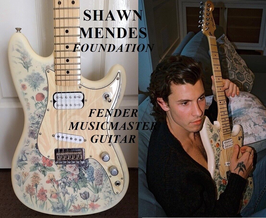 SHAWN MENDES FOUNDATION FENDER MUSICMASTER GUITAR- Sold Out SHAWN MENDES FOUNDATION FENDER MUSICMASTER GUITAR- Sold Out
