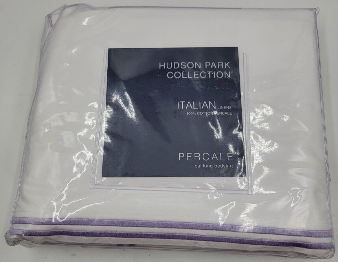 Hudson Park Italian Percale California King Bedskirt 72 x 84 x 16in Lavender~ - Picture 1 of 10