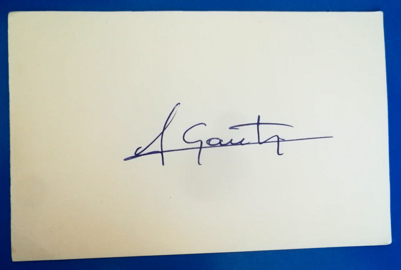 Kayak - Autographe De Louis Gantois Sur Feuille 6,5 X 10 Cm 3 Eme Jo 1952