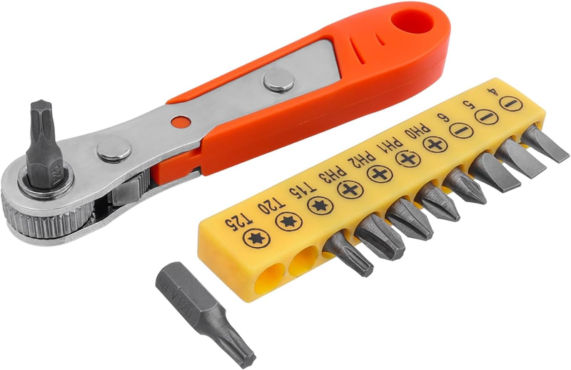 Mini Ratchet Screwdriver Wrench Set 1/4" Drive High Torque Offset Reversible 36-