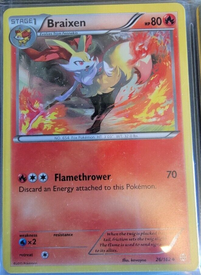 Nさま Braixen # 26/162 XY: Breakthrough Set Pokemon Trading Cards