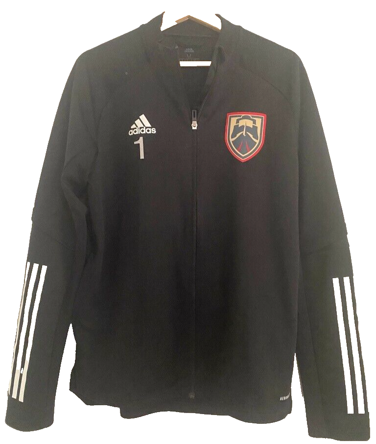 Adidas Aeroready -  Black full zip , side Pocket Track Jacket Men's size Medium