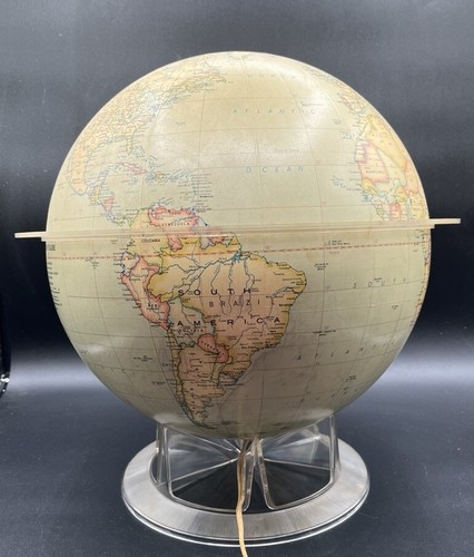 Vintage Time Life Light Up Globe by Replogle with Stand and