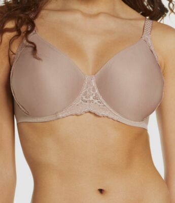 $99 Simone Perele Women's Brown Caresse Stretch Minimizer Underwire Bra Size 30E