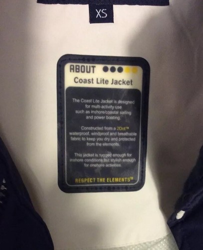 Gill Coast Lite Rain jacket XS Hooded Navy Blue