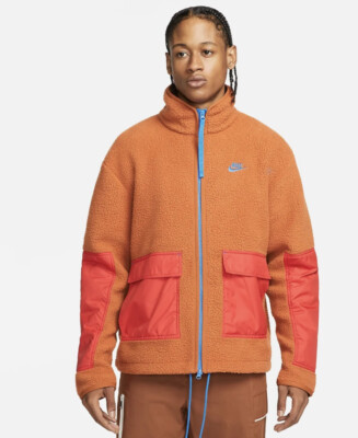 Nike Sportswear Sport Essentials+ Men's Fleece Sherpa Full-Zip Jacket Size XL