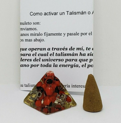 TALISMAN PIRAMIDE ACRILICO ATRAE DINERO Y BUENA SUERTE INSTRUCCIONES INCLUIDAS