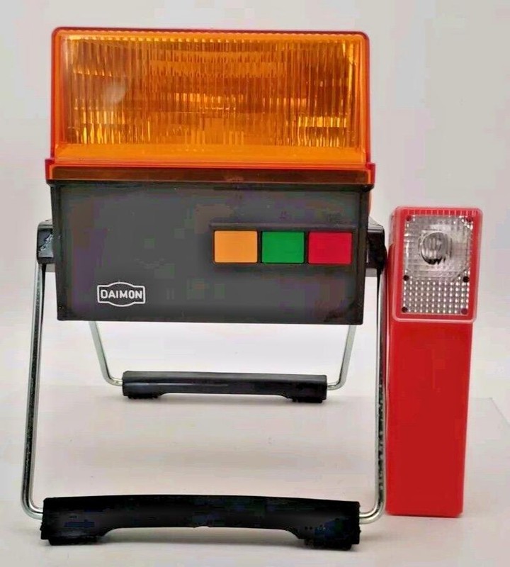 Vintage: Daimon Warnblinkleuchte 417 + Taschenlampe â¥Retro-Oldtimer-Pannenlampeâ¥