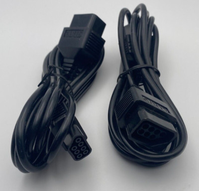 2 x Vintage CURTIS Controller Extension Cable Cord for Nintendo NES