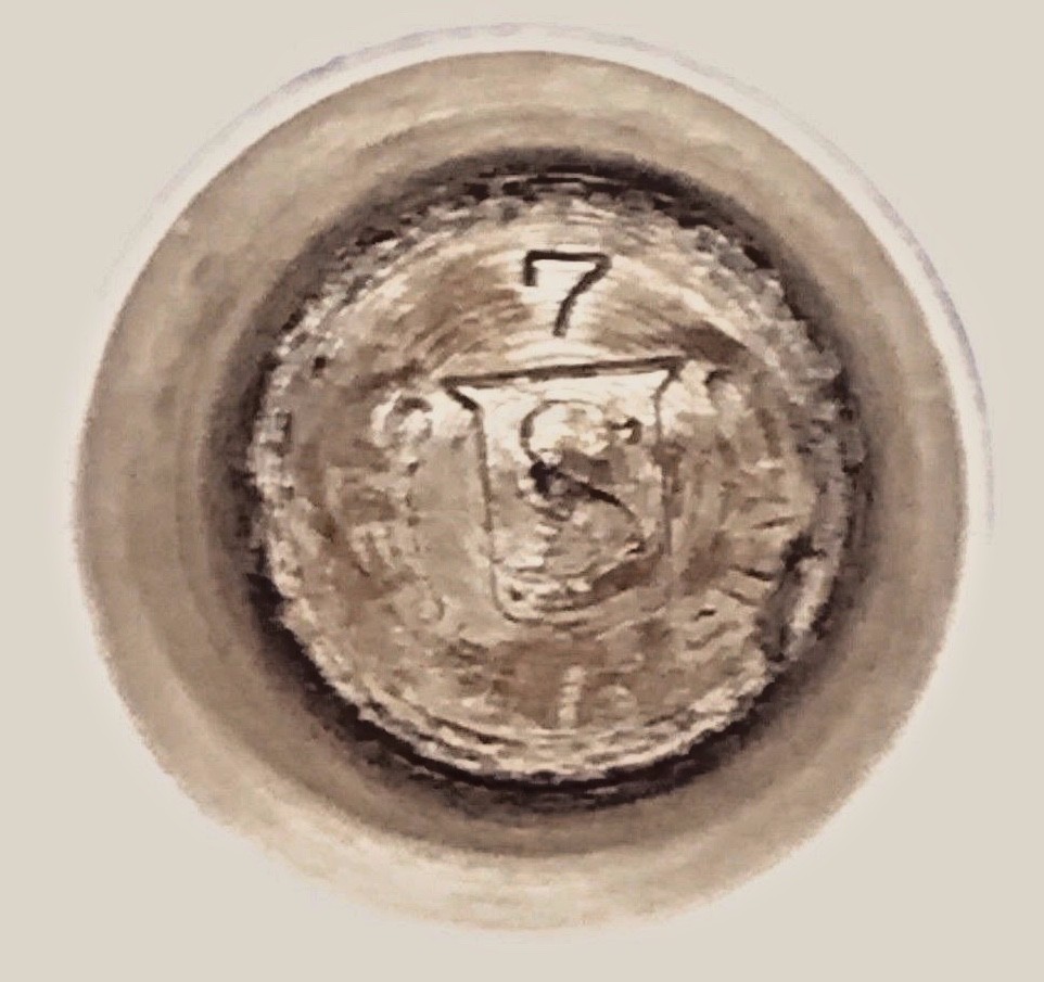 ANTIQUE SIMONS BROTHERS  SIZE 7 STERLING & GOLD BANDED THIMBLE