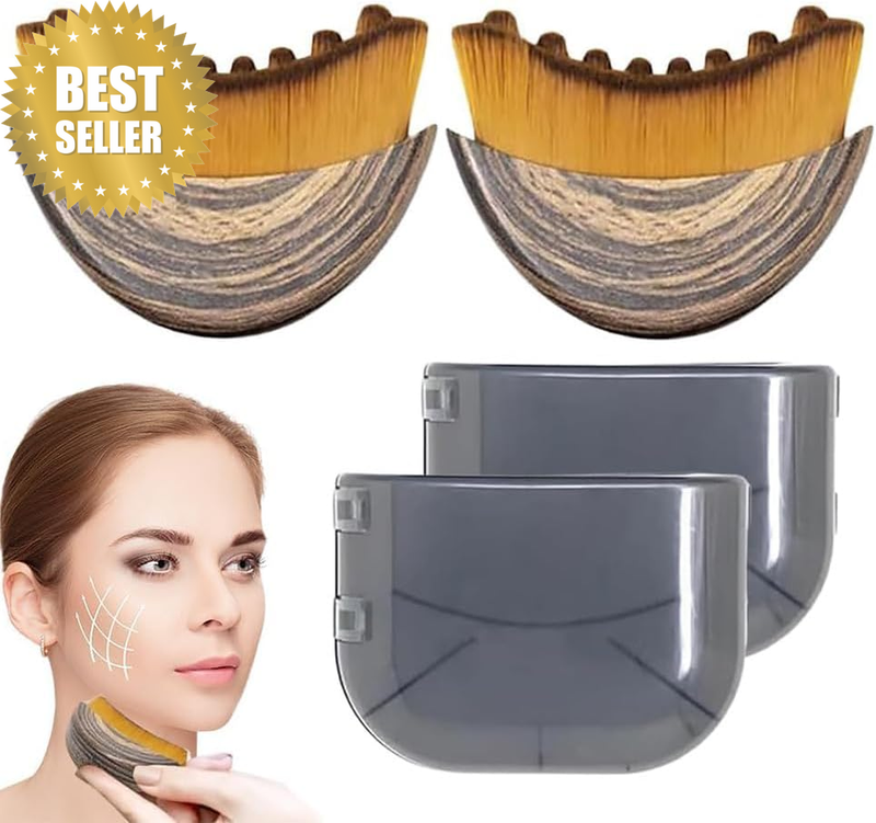 Lymphatic Contour Face Brush, Facial Dry Brush, Lymphatic Drainage Massager, Sof