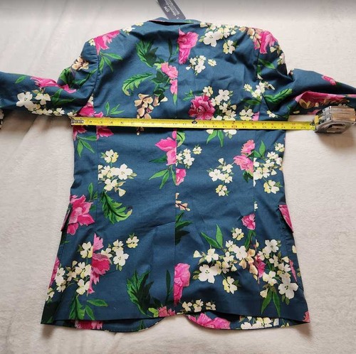 Pre-owned Vineyard Vines Men's 40r 42r  X Kentucky Derby Cotton-linen Floral Blazer In Blue