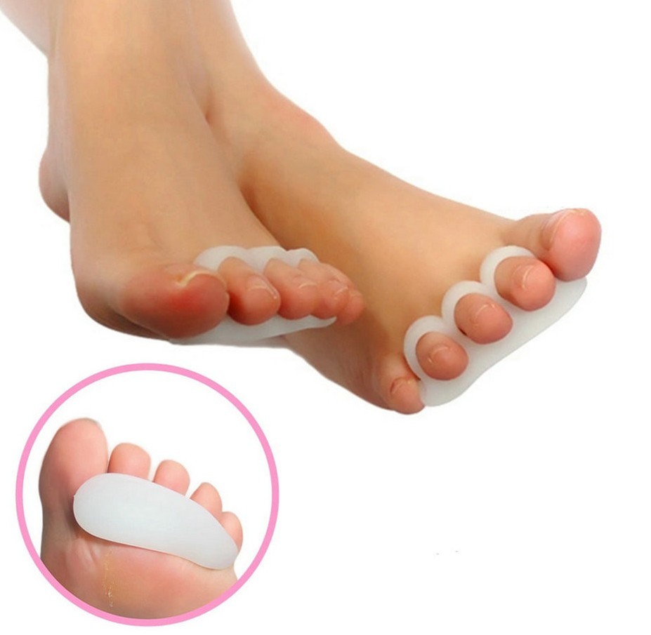 4 Gel Toe Separators Orthotics Stretchers Align Correct Overla...