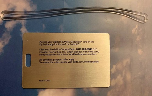 New/ Unused Delta Diamond Medallion Luggage Tags - METAL! 2019 Release