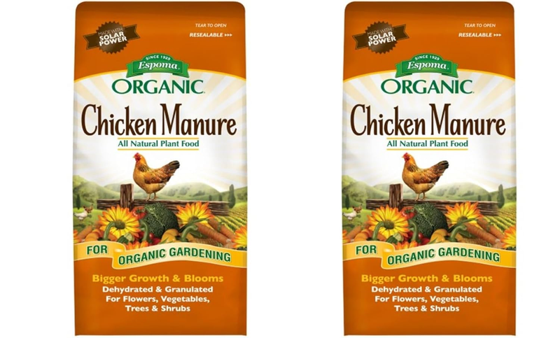 Espom Organic Chicken Manure 3.75 Lb. Bag. All Natural & Organic Fertilizer for