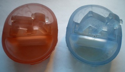 double french saltshaker, art deco 1930, pink g