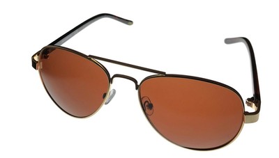 Skechers Sunglasses SK 8021 32E Gold/Brown Metal Aviator Brown