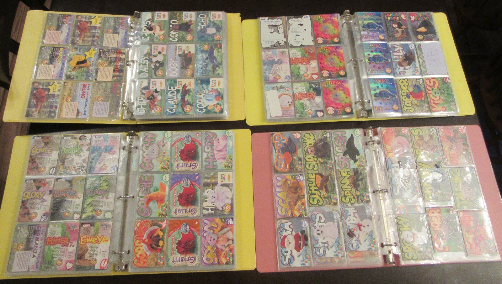 700+ TY BEANIE BABY TRADING CARDS IN 4 BINDERS~COLLECTOR'S SERIES~COLLECTIBLE~VG