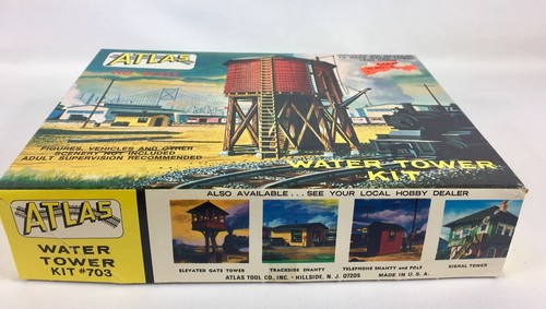 Vintage Atlas Water Tower Kit #703 HO Scale New In Box Unassembled