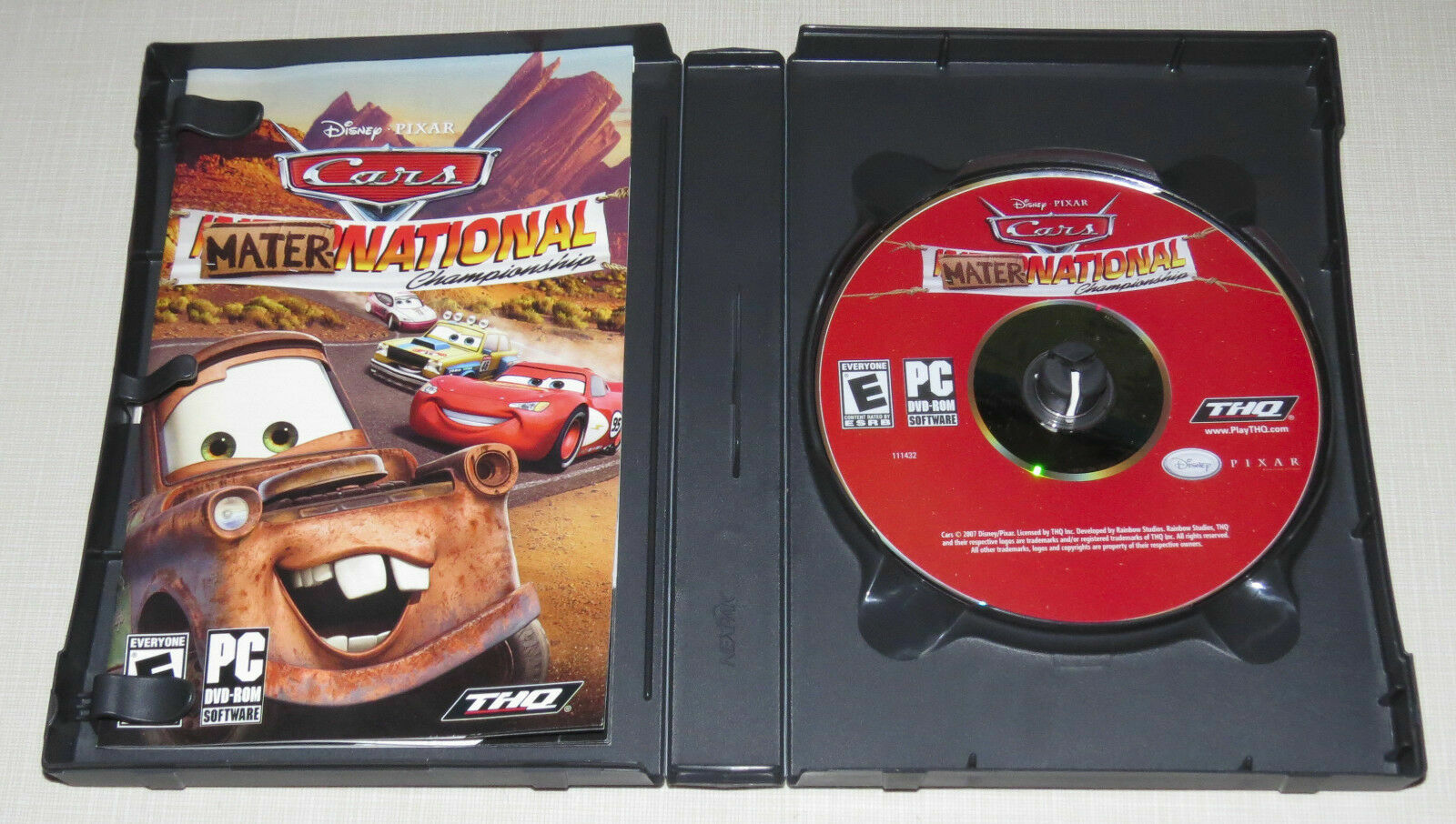 Cars Mater-National Championship PC Software DVD-ROM Disney Pixar Game Windows