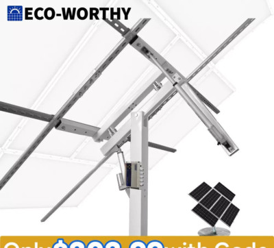 ECO-WORTHY Solar Panel Kit Tracking System Dual Axis with Tracker Controller