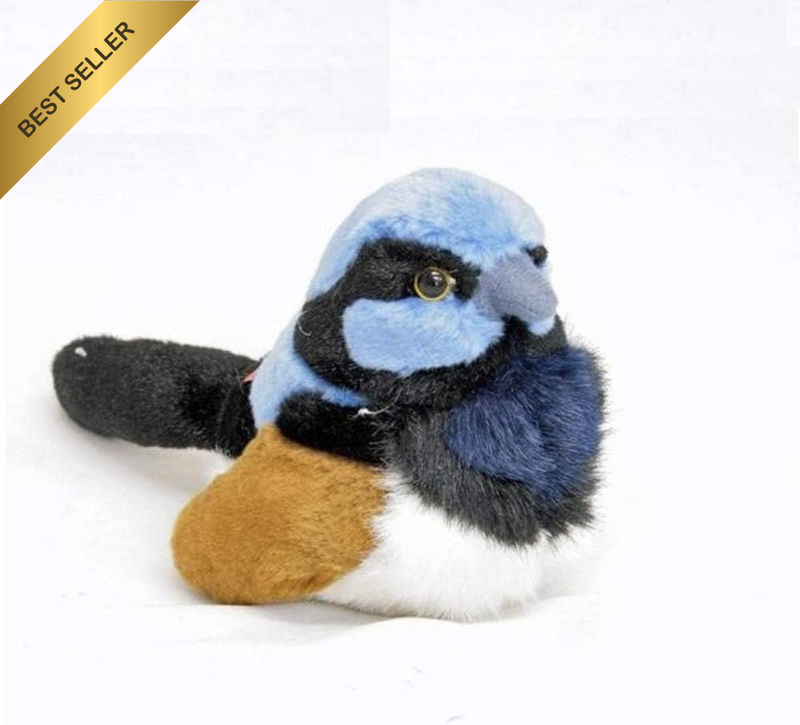 Fairy Wren Plush with Authentic Bird Calls, Stuffed Animal, Plush Toy, Australia