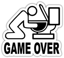  Game  Over Sticker  Car  Bumper Decal  9 12 or 14 eBay