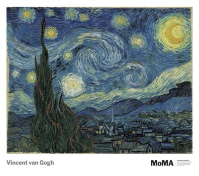 MUSEUM ART PRINT - The Starry Night by Vincent Van Gogh 30.5