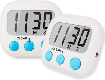 2 Pack Digital Kitchen Timer for Cooking Big Digits Loud Alarm Magnetic Backing 