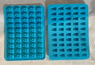 Silicone Gummy Bear Candy Molds 2PCS-50 Cavity Mini Cute Bear Shaped EUC Blue