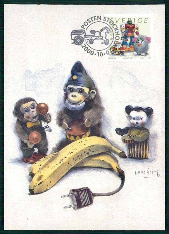Schweden Mk 2000 Kinder-Spielzeug Toys Affe Maximumkarte Maximum Card Mc Cm Gc69