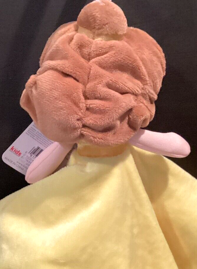 Disney Baby Princess Security Blanket Yellow Purple Belle Beauty and the Beast