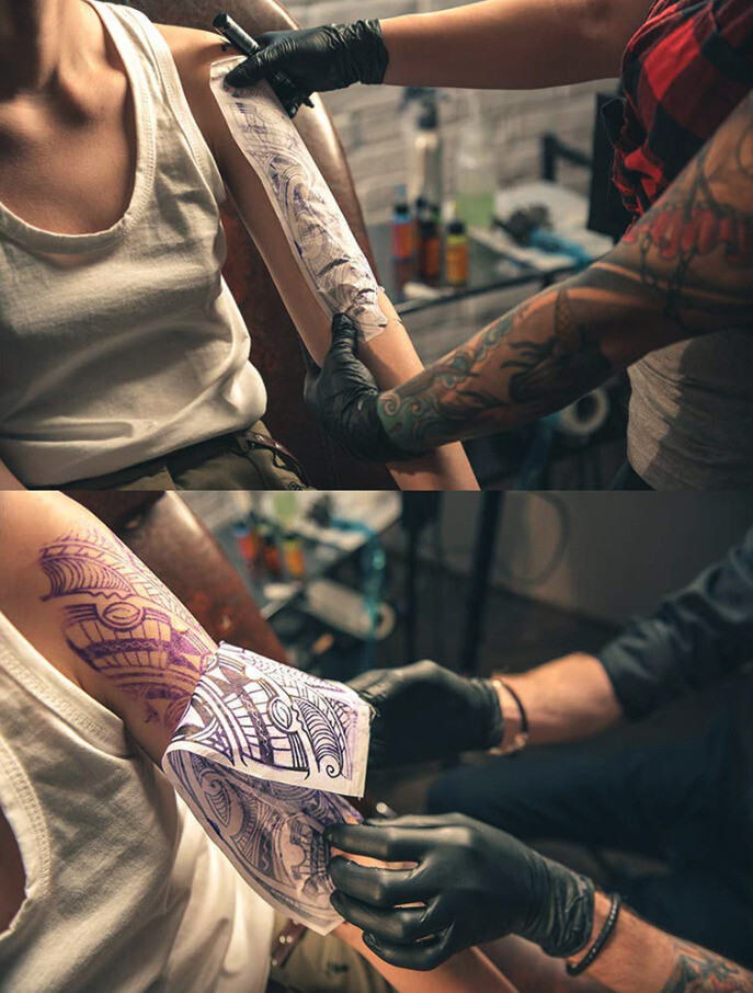 100pcs Tattoo Transfer Paper Stencil Carbon Thermal Tracing Hectograph Supplies