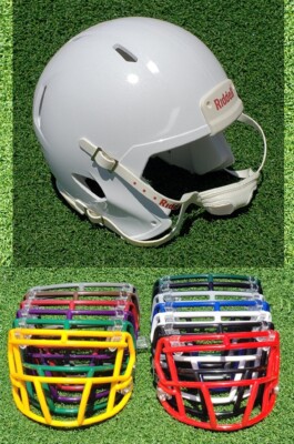 WHITE GLOSS BLANK RIDDELL MINI FOOTBALL HELMET + MASK CHOICE FREE S&H!