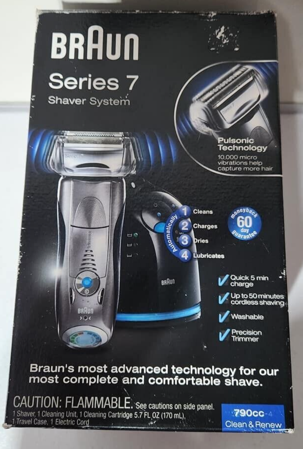 Braun Series 7 Electric Shaver Model 790cc-7 Clean & Charge 