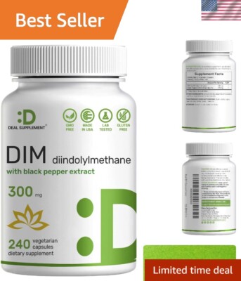 DIM Supplement 300mg, 240 Caps, 4 Months Supply, Diindolylmethane DIM Plus Bl...