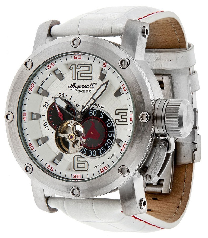 Pre-owned Ingersoll Rand Ingersoll 1892 // In6906wh Bison No.26 White Dial Stainless Men's Watch