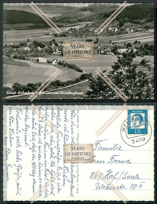 Foto Ak Wahmbeck Bodenfelde Gewissenruh Weserbergland Karte Gelaufen