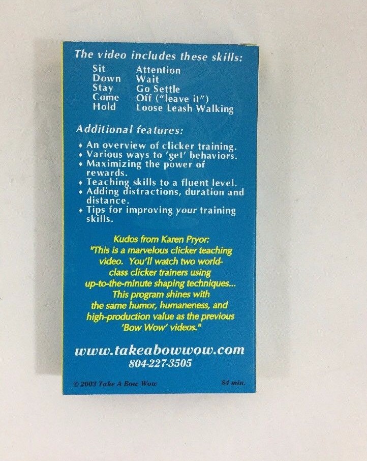The How Of Bow Wow Foundation Skills for all dogs and Take A Bow Wow VHS Tape