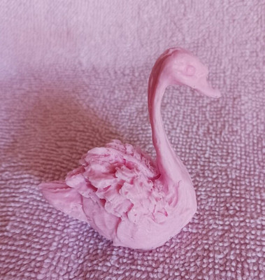 Full Mini Soap Swan In Med Pink