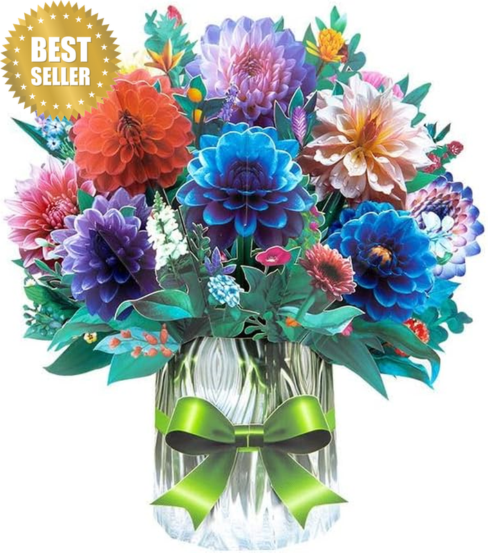 Wedding Anniversary 3D Pop up Card Love Greeting Flower Bouquet Decoration for G