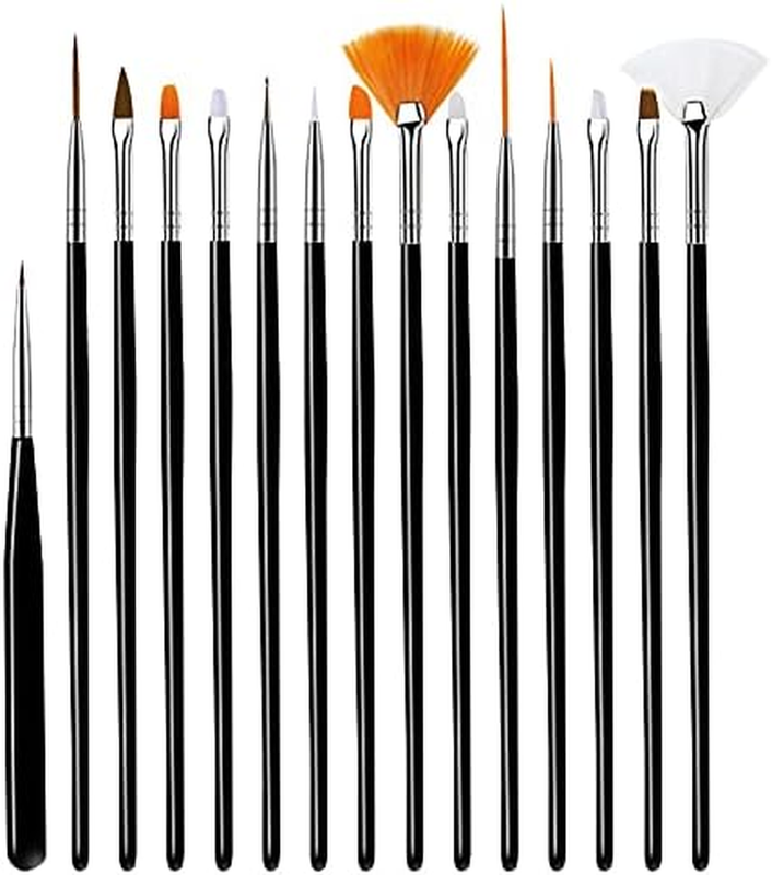 Nail Art Brushes Set, 20pcs Nail Design Painting Brushes, Professional Nail Art